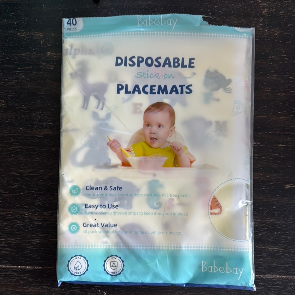 Disposable Stick-on Placemats - Animal Print